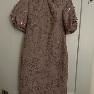 Teri Jon Mauve Mini Dress with Sequin Details